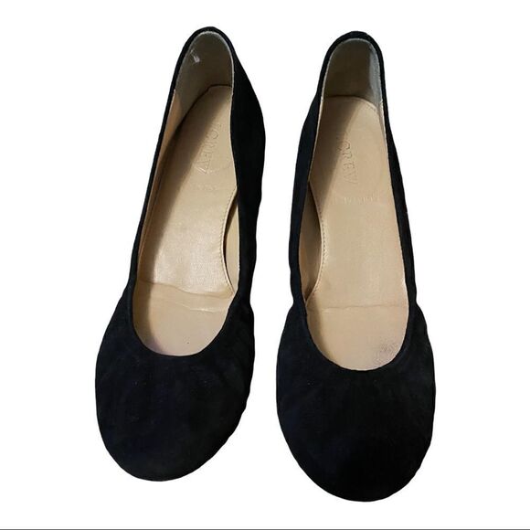 J. Crew| Black Cece Suede Ballet Flats | 6.5 - Picture 3 of 7